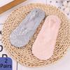 2 Pairs Women Girls Summer Socks Girl Lace Boat Socks Non-slip Silicone Cotton Sock Soft No Show Sock Slippers