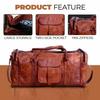 Real Leather Goat Hide 24" New Luggage Duffle Travel Weekend Gym Sport Men's Bag