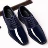 Men's Patent Leather Shiny Pointed Toe Formal Business Shoes - Large Size, All-Match, British Style