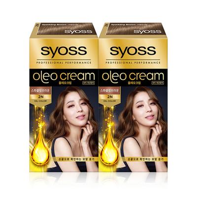 Saios Oleo Cream 2N Haarfarbe, 2N funkelndes Braun, 2 Stk.