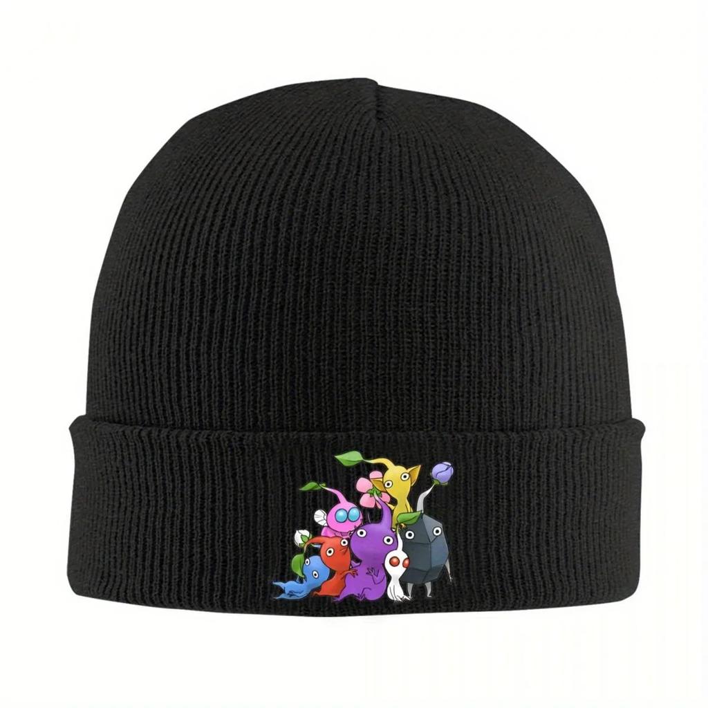 New Pikmin Game Art Knitted Caps Womens Unisexs Beanies Winter Hats Acrylic Video Game Warm Cap