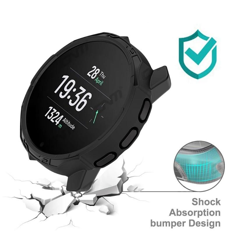 2-IN-1 Case + Screen Protector for Suunto 9 Peak / 9 Peak Pro Smart Watch Tempered Glass Protective Armor Case Cover Accessories