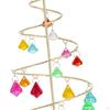 Christmas Tree Dangling Charms Metal Stand Glittering Star Topper for Tabletop Holiday Gift