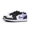 Jordan Air Jordan 1 Abrasion Resistant Slip Resistant Low top Vintage Basketball Shoes Men's Black White Purple 553558-131(Team85-)