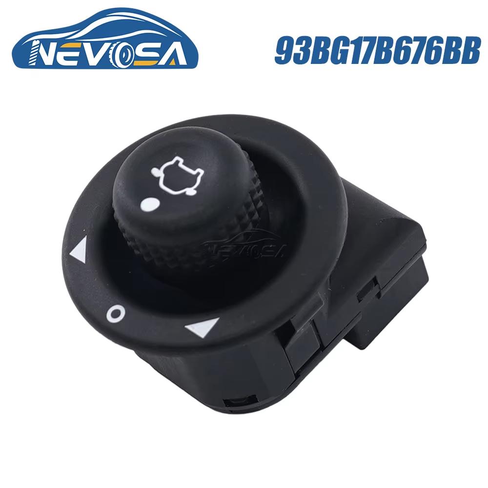 NEVOSA 93BG17B676BB For Ford Mondeo MK2 MK3 Car Rearview Rear Mirror Remote Control Switch Adjustment 7P 93BZ17B676BA 93BG17B676BB