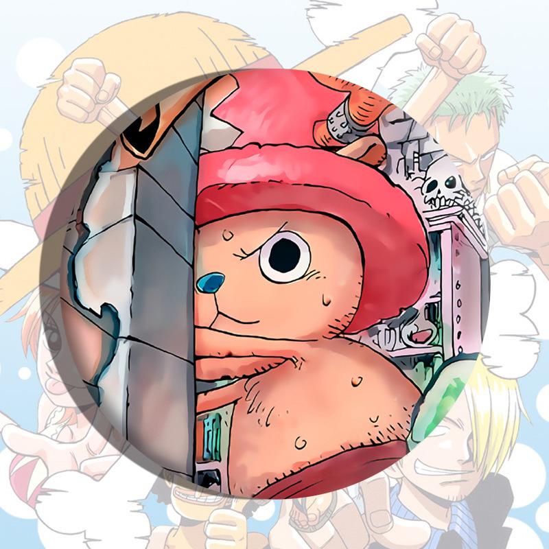 Badge Anime Japanese Cartoon Pin Metal Enamel Brooch Cosplay Accessories Luffy Zoro Nami Chopper Sanji Collection
