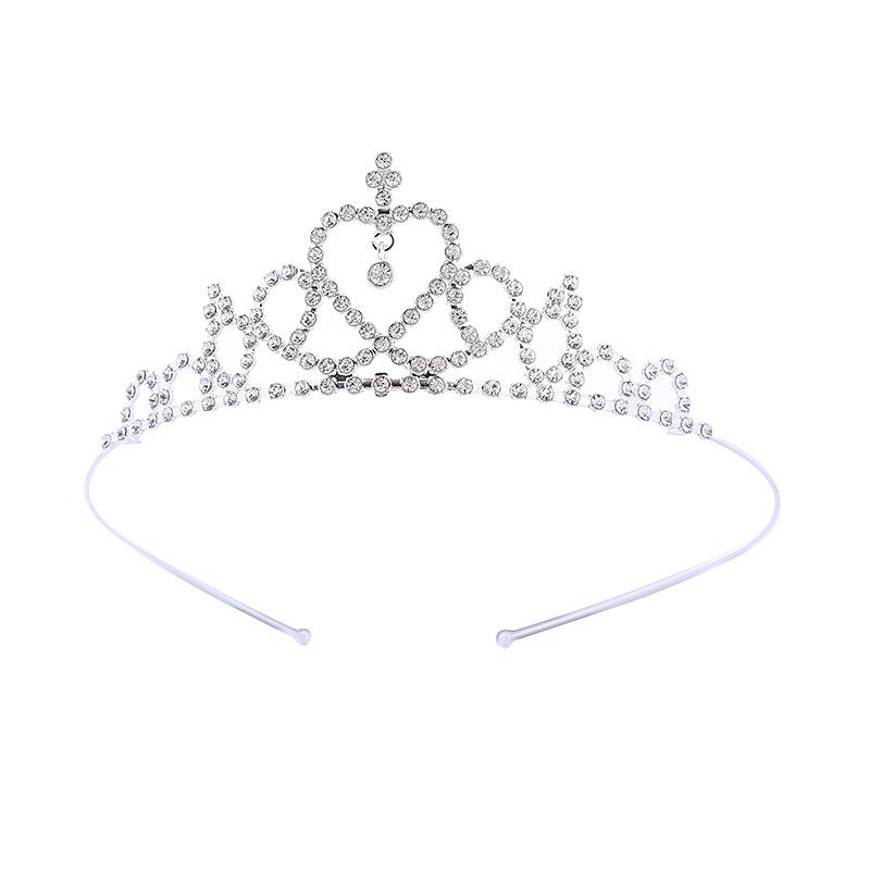 

Детская корона Металлическая корона со стразами Повязка на голову для выступления на подиуме Повязка на голову принцессы на день рождения Повязка на голову