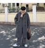 Men's British Style Wool Trench Coat - 2024 Autumn/Winter Trend, High-End Mid-Length Thick Jacket