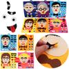 6-Style Set Family Members Theme Non-woven 3D Face Change Felt Emotional Cognition Interaction Game Prop School Rewards Gift ZYF