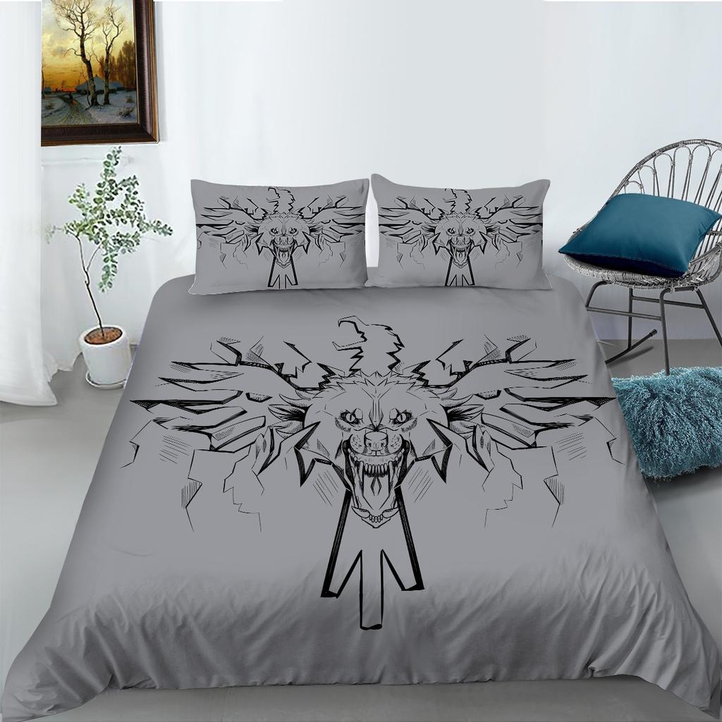 Wolf Series Bedding Two Or Three-Piece Digital Printing Polyester Fabric