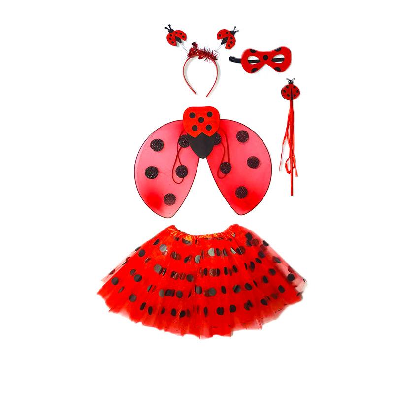 Kids Adult Bee Fancy Dress Set Wings Headband Socks Gloves Glasses Halloween Party Costume