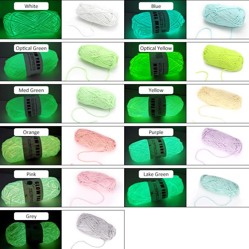 1pc Creative Functional Yarn Glow In The Dark Yarn, Polyester Luminous Chunky Weaving Yarn, DIY Handcraft Knitting Crochet Yarn