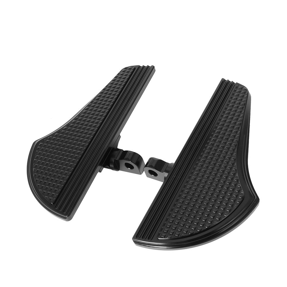 1 Pair Motorcycle Rear Passenger Defiance Floorboards Male Mount Foot Pegs Aluminum Pedal For Harley Touring Electra Glide Dyna