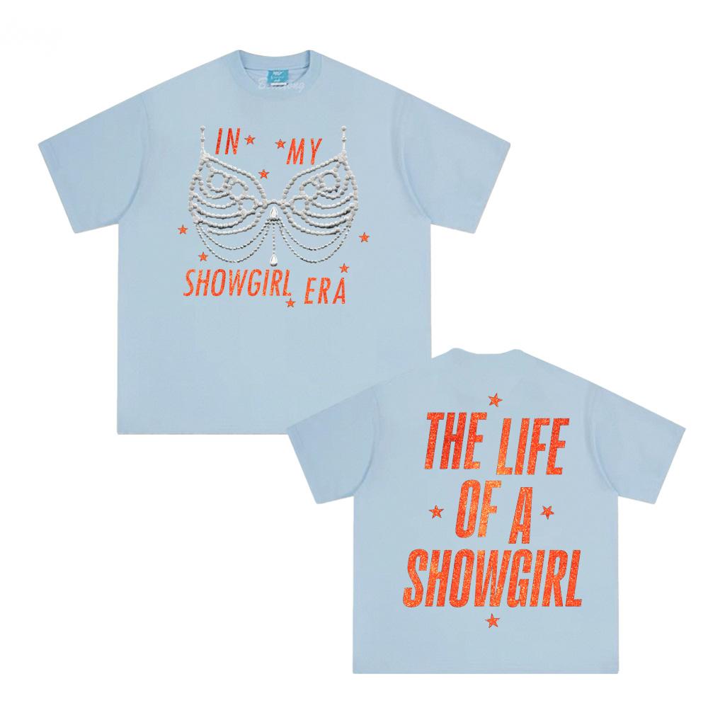 The Life of A Showgirl  Album Tee Singer's Same Style Short Sleeve 100%Cotton Fashion Comfortable Camisetas Tops Harajuku Summer Tee