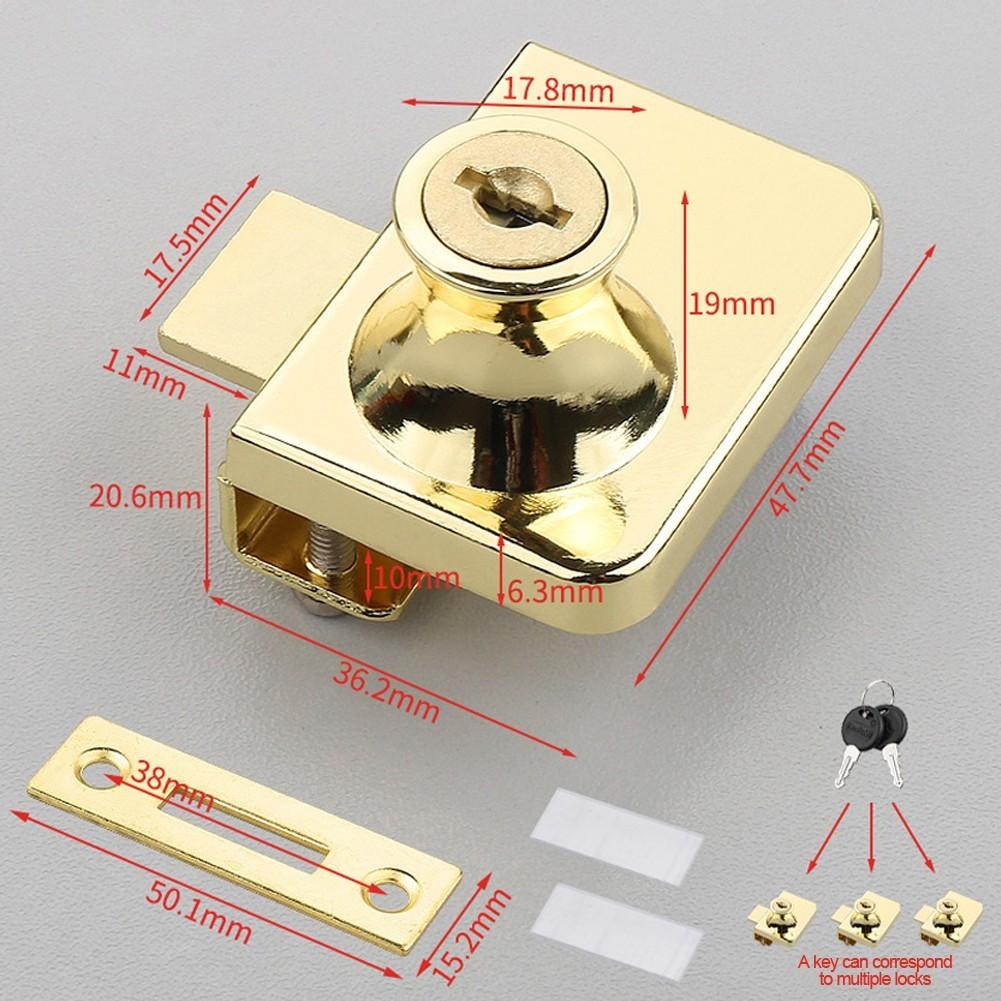 Gold Display Case Wine Cellar Glass Door Lock Latch