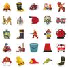 52 Cartoon Firefighter Graffiti Stickers Personalized Decorative Suitcase Pen Guitar Notebook Waterproof Children's Stickers