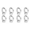 8pcs Eye Nuts Stainless Steel Outdoor Lifting Tools for Ocean Industry Yachts Motor Boats Assault