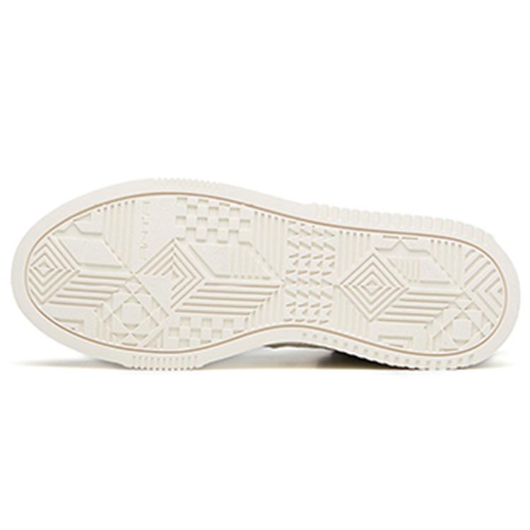 New Anta Life Collection Thermal Slip Resistant High Top Skateboard Shoes Women's White Green Blue 922138011-4