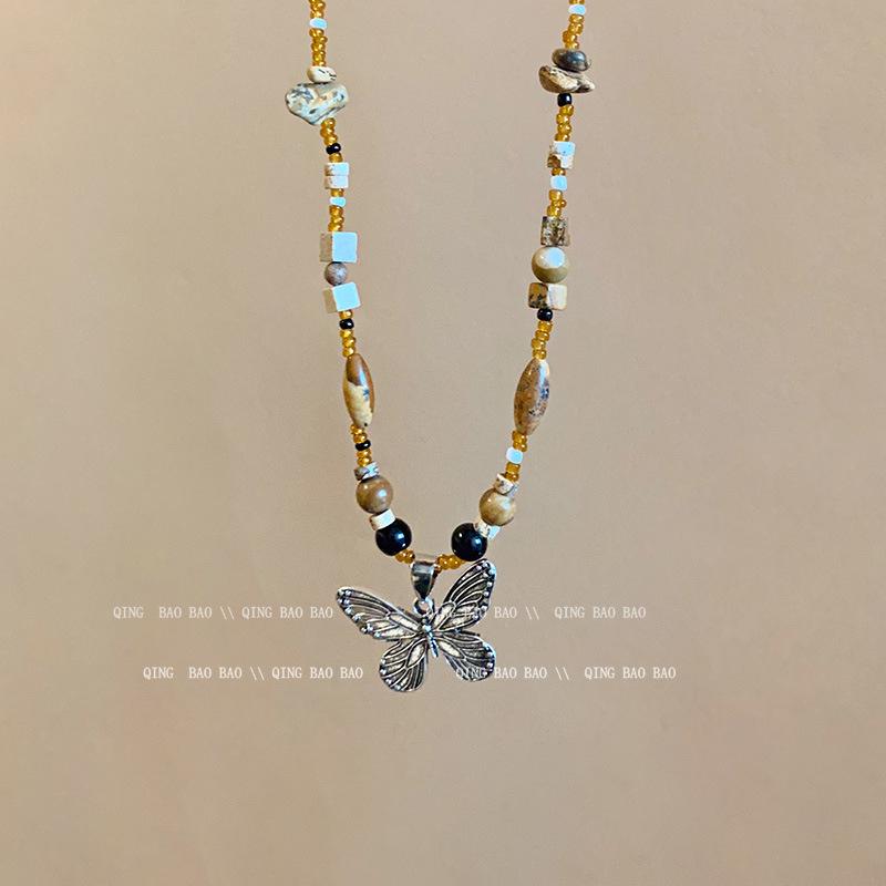 Zen Retro Chinesische Keramik Halskette - Handgewebtes Nischendesign für Frauen