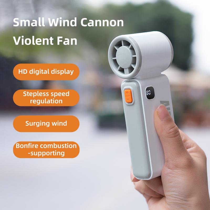 2026 New Style Violent Small Wind Cannon Handheld Fan, LED High-definition Digital Display, Summer Fashion Portable Handheld Fan