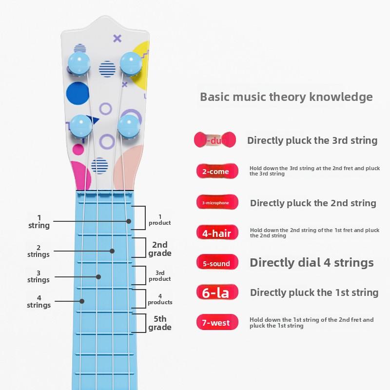 Ukulele Kids Guitar Toys Girls Boys Beginners Mini Guitar Instruments Playing Music Simulation