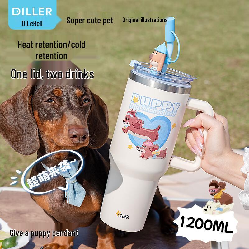 DILLER Милая Серия Щенков Большая Вместимость Термобутылка для Воды