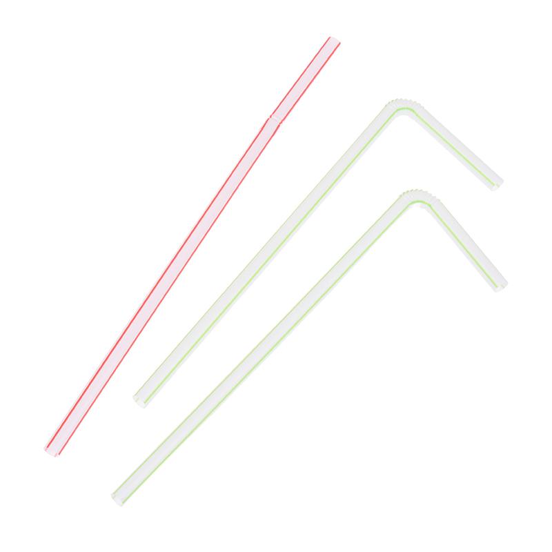 100Pcs Drinking Straws Colorful Flexible Wedding Party Supplies Drinking Straws Kitchen