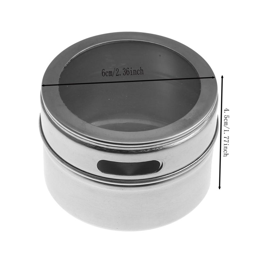 Stainless Steel Spice Jars with Sealed Lids Kitchen Countertop Storage Containers for Salt Pepper Seasonings Organization