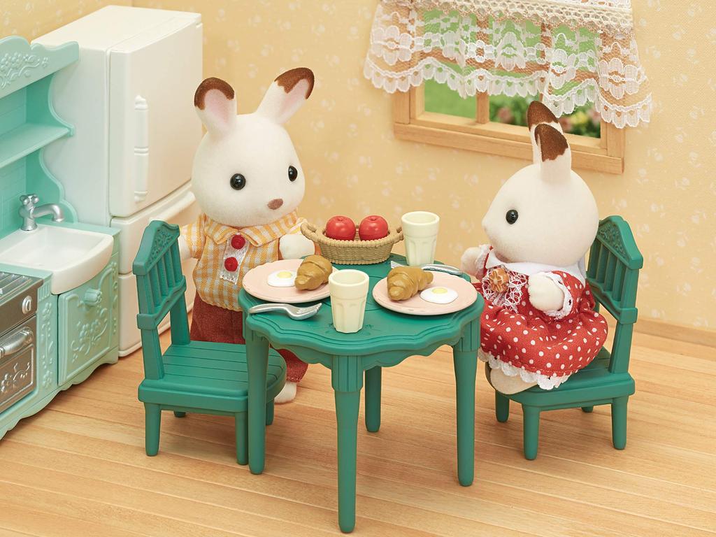 Sylvanian Families Furniture [Dining Room Set] SE-198 ST Mark Certified Toy Dollhouse for Ages 3 and Up, Sylvanian Families by Epoch