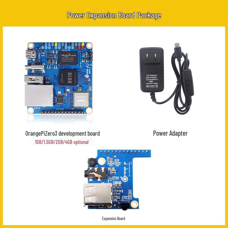 Orange Pi Zero 3 Development Board with Allwinner H618 Quad-Core Processor and Gigabit Ethernet Port
