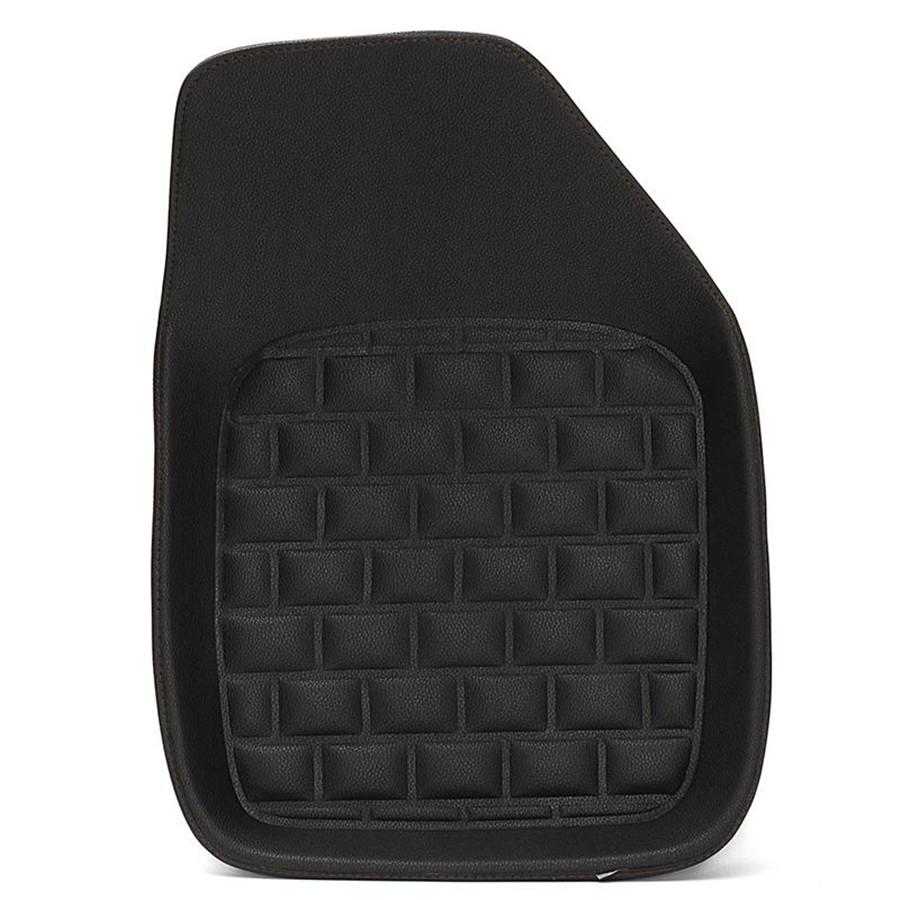 Pour Tapis de Voiture Motif Litchi-Noir