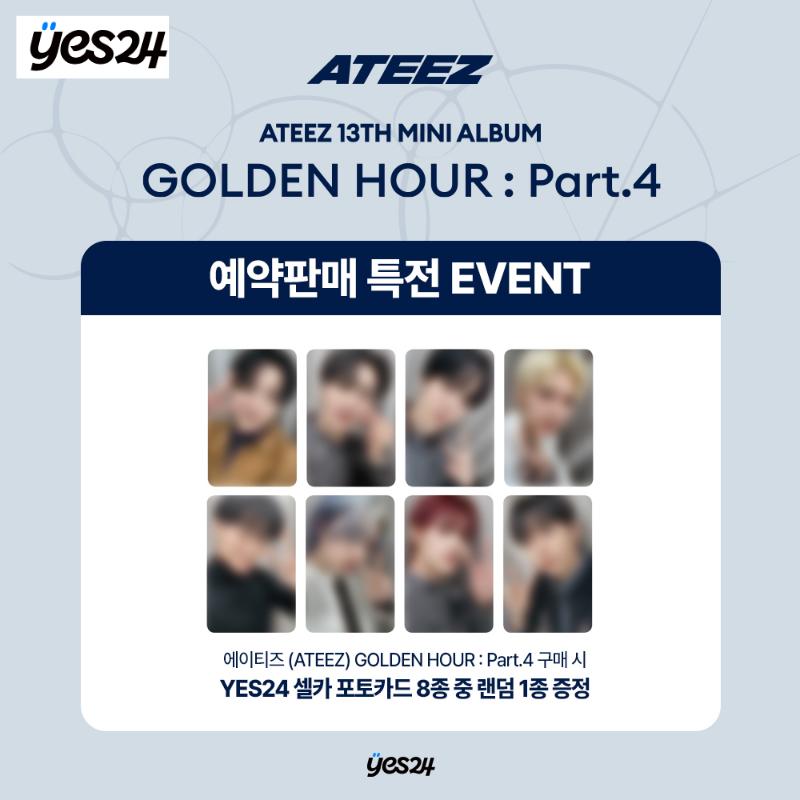 ATEEZ 13th Mini Album [GOLDEN HOUR : Part.4] (A / DIARY / Z Ver.) + Store Exclusive Benefits