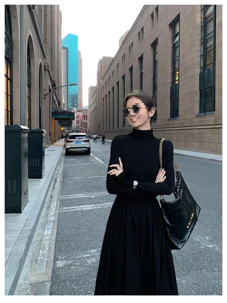 2023 Audrey Hepburn-Inspired Korean Style Slimming Over-the-Knee Spring Dress for Women