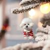 Playful Cute Acrylic Dog Car Mirror Charm Fashionable Keychain For Decoration Bag