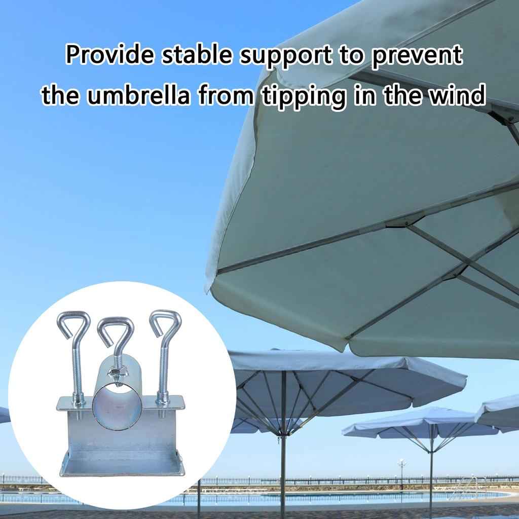 Sonnenschirmständer und Ringe Sonnenschutzbefestigung für Balkongeländer mit hochfesten Materialien für Garten-Terrassenumgebungen