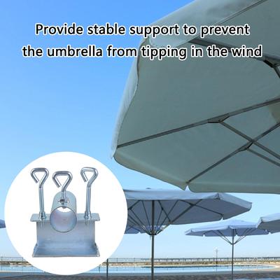 Parasol Stand and Rings Sunshade Attachment for Balcony Railings with High Strength Materials for Garden Patio Settings
