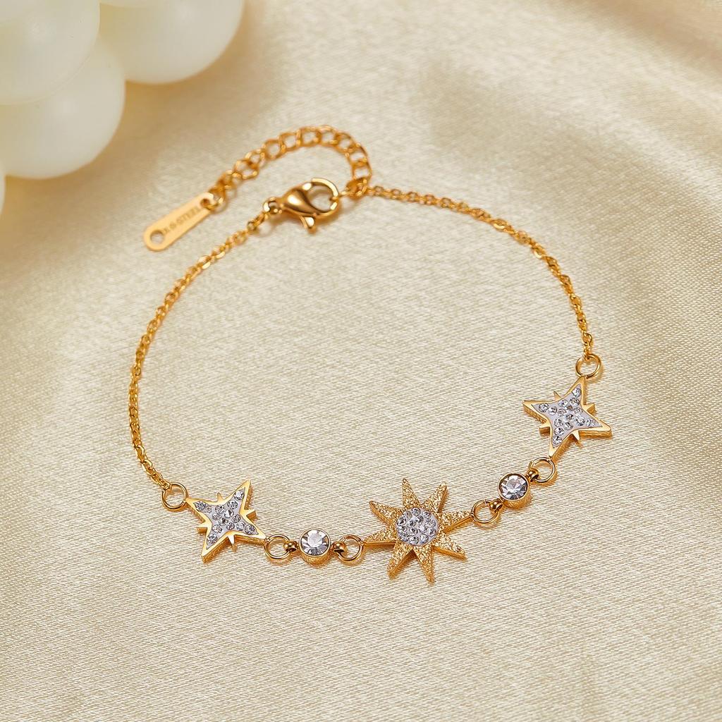Women's Stainless Steel Starburst Bracelet - Stylish, Chic, and Versatile