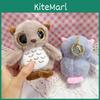Owl Plush Keychain With Gold Keyring For Bag Decoration And Gift