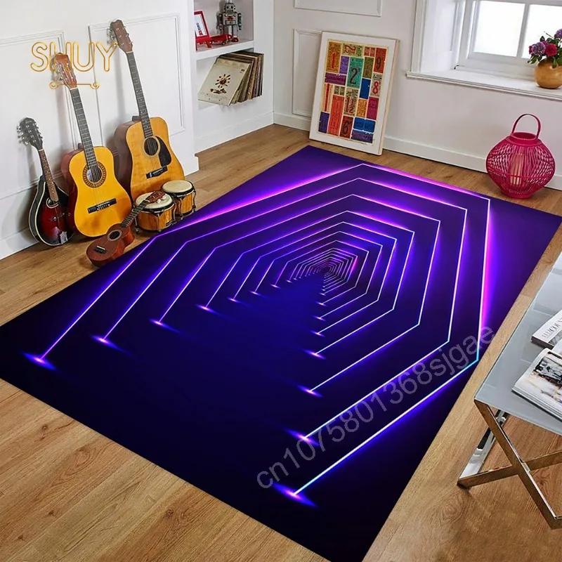 

3D светодиодные лампы иллюзия ковер для гостиной моющийся пол подростковый детский мальчик девочка комната декор ковер гостиная большая площадь нескользящие ковры 30x50cm-12x20in