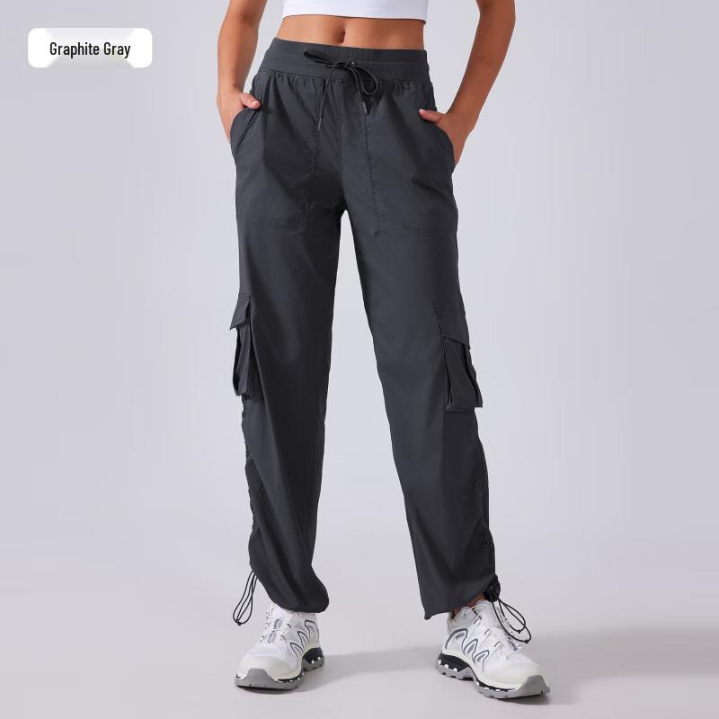 Women s Lightweight Quick-Dry Drawstring Wide-Leg Outdoor Cargo Pants