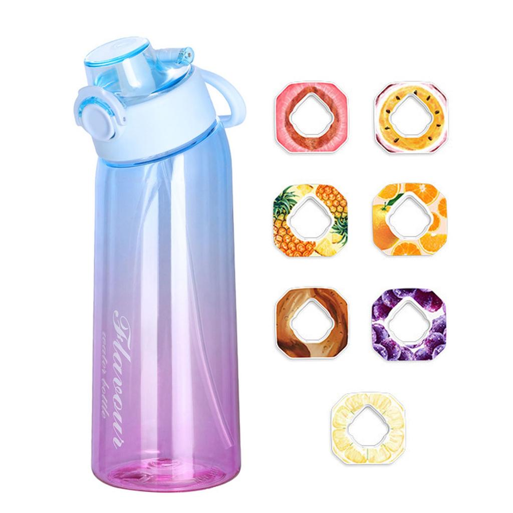 Water Bottle With 7 Pods, 900ML Fruit Water Bottle, 0% Sugar Water Cup, Sports Water Cup