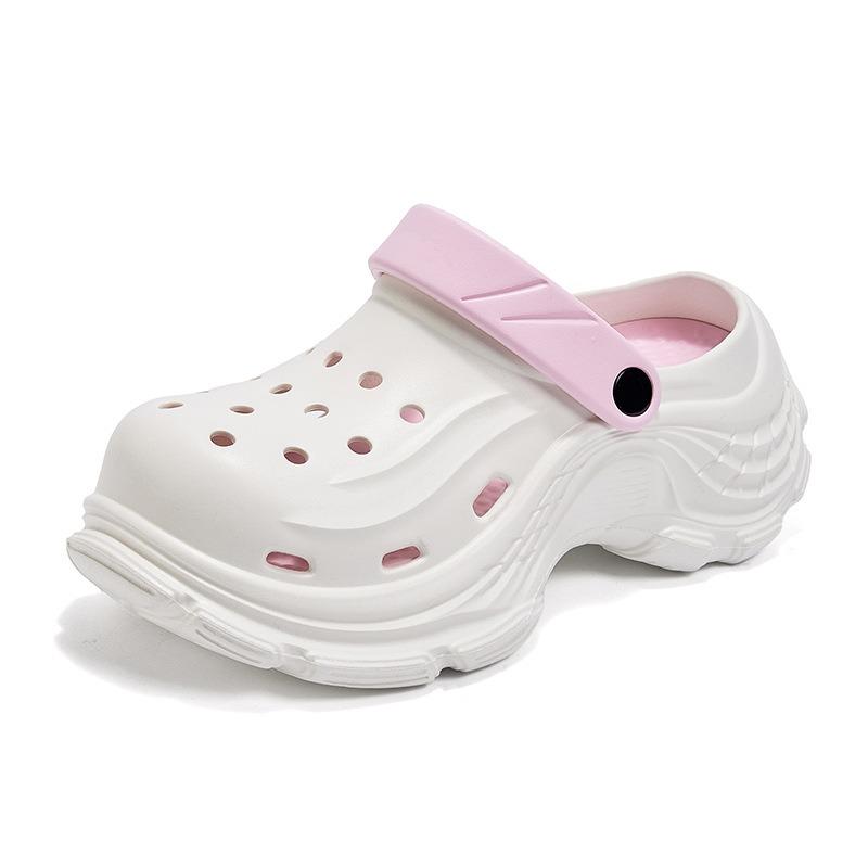 Cave shoes women's summer new thick-soled heightening outer slippers Baotou casual beach cool slippers