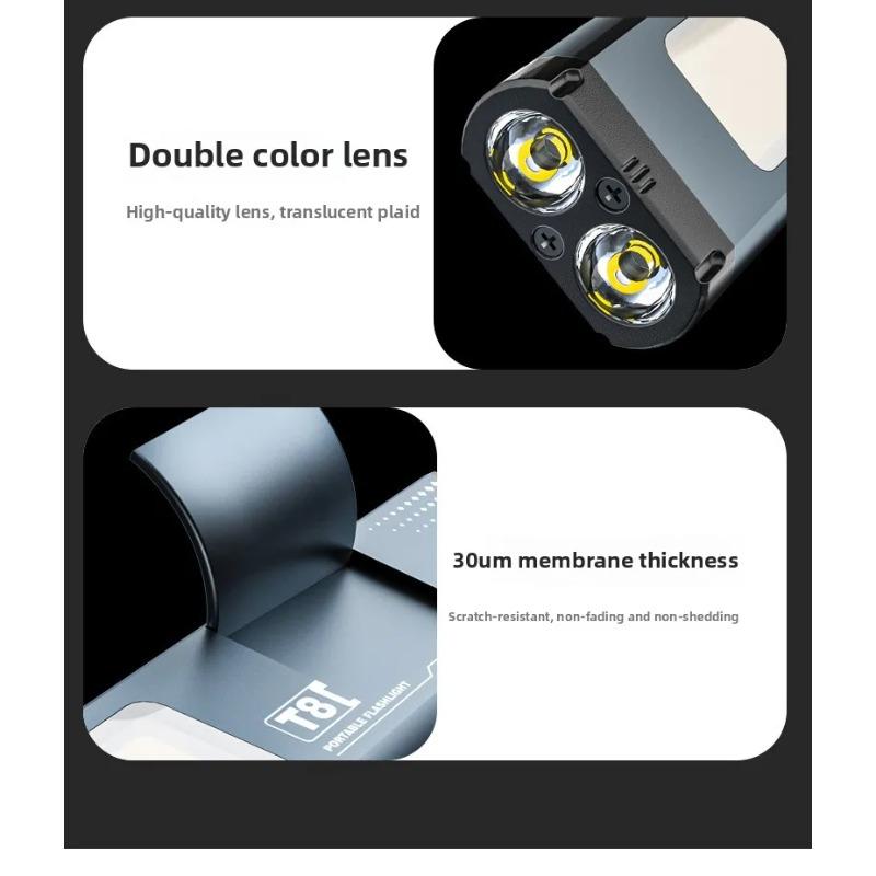 Neues Mini EDC Arbeitslicht Starke LED Akku Taschenlampe USB Aufladung Magnetischer Stiftclip Licht COB Weitbereich Flutlicht Duales Licht