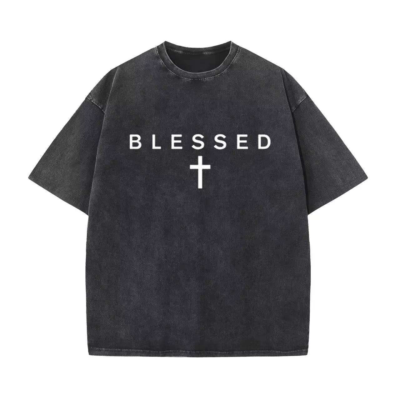Unisex Christian Faith T-Shirt for Women & Men Jesus Christ Cross Design Inspirational Bible Quote Trendy Graphic Shirt L