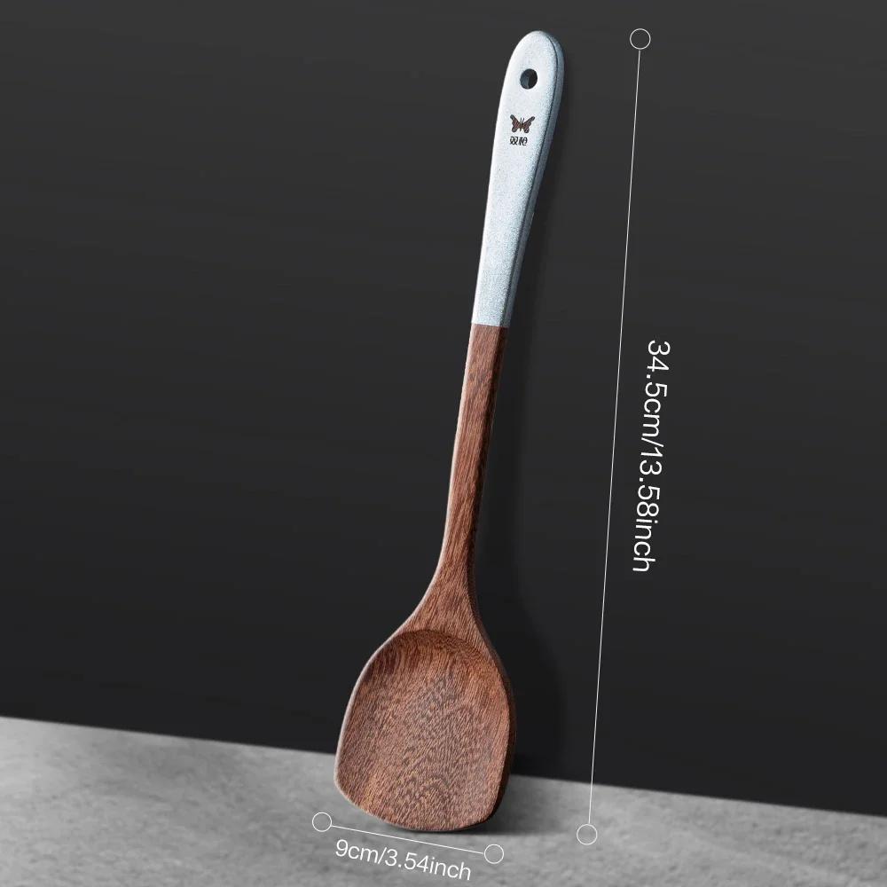Wooden Spatula Non Stick Pan Special Stir Fry Shovel Wooden Pan Shovel Heat-resistant Wooden Spoon Kitchen Cooking Utensils