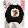 Kids Sweatshirt, Casual Sweatshirt Printed Round Neck Pullover, Cute Cookie Tea Time Character, Autumn and Winter,Comfortable Warm Fashion Printed Top