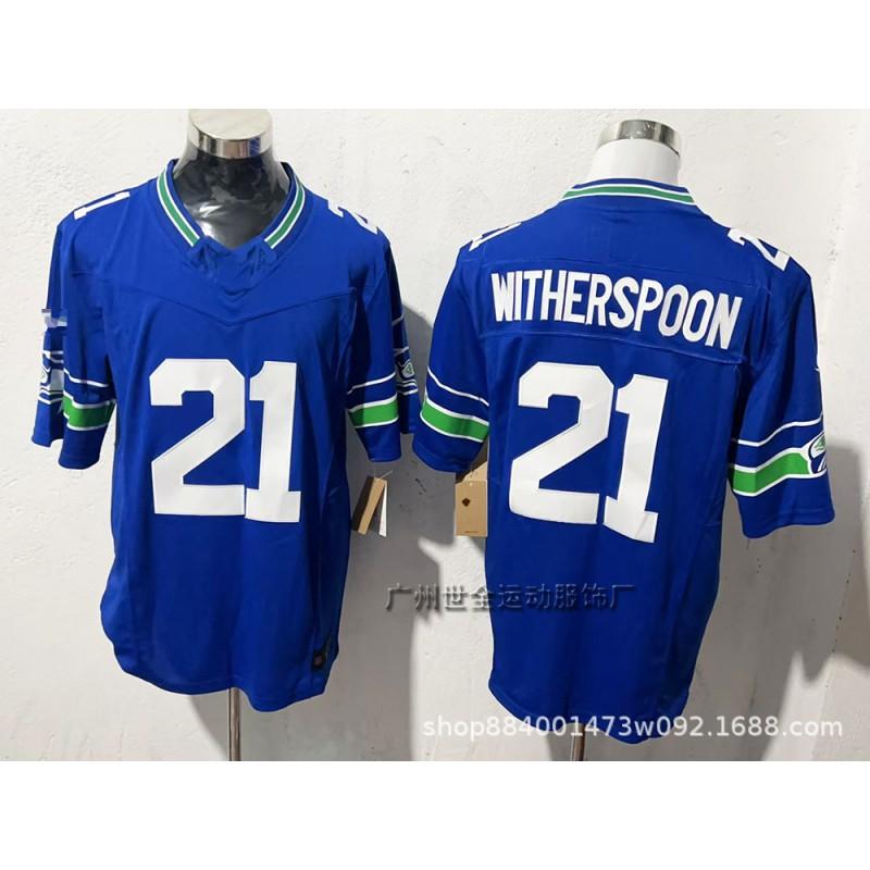 Seattle Seahawks Retro Vintage Embroidered Football Jersey Unisex Cotton Blend Sportswear Fans Casual Wear
