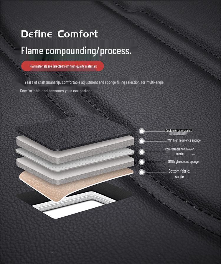 Universal Car Seat Cover for Accord, Civic, and Sagitar—Four Seasons Full Wrap Cushion Cover