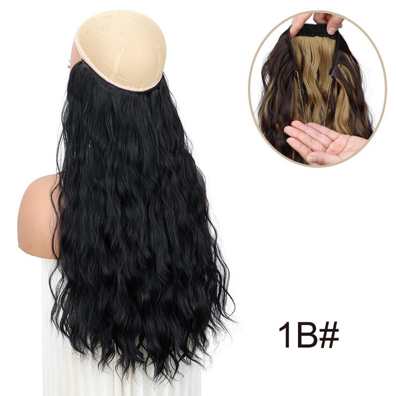 European & American Long Curly Water Wave Wigs for Women - Seamless Hair Extensions