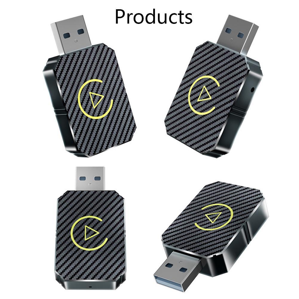 2-in-1Car Wireless Adapter For Carplay & Android Auto USB Plug Bluetooth 5.0 Wired To Wireless Mini Box Car Accessories 1PCS